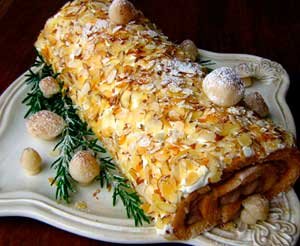 Tronco de Navidad de Almendra